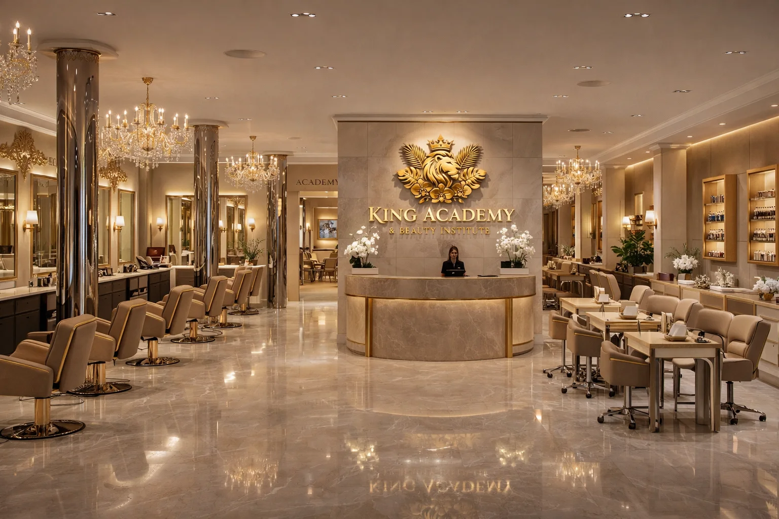 King Academy salon reception hall render