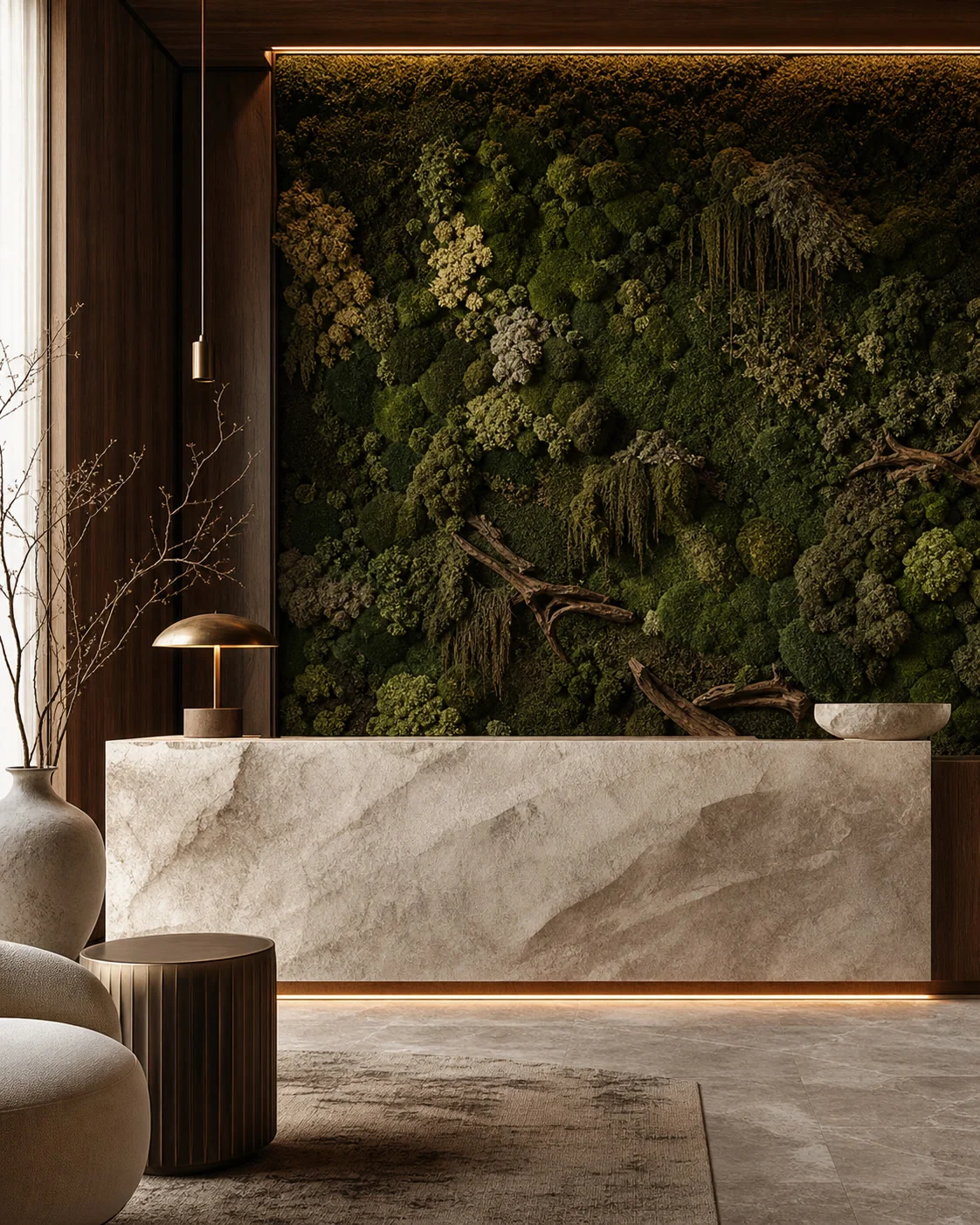 Licheanu: preserved-nature moss wall by Bilal Studio