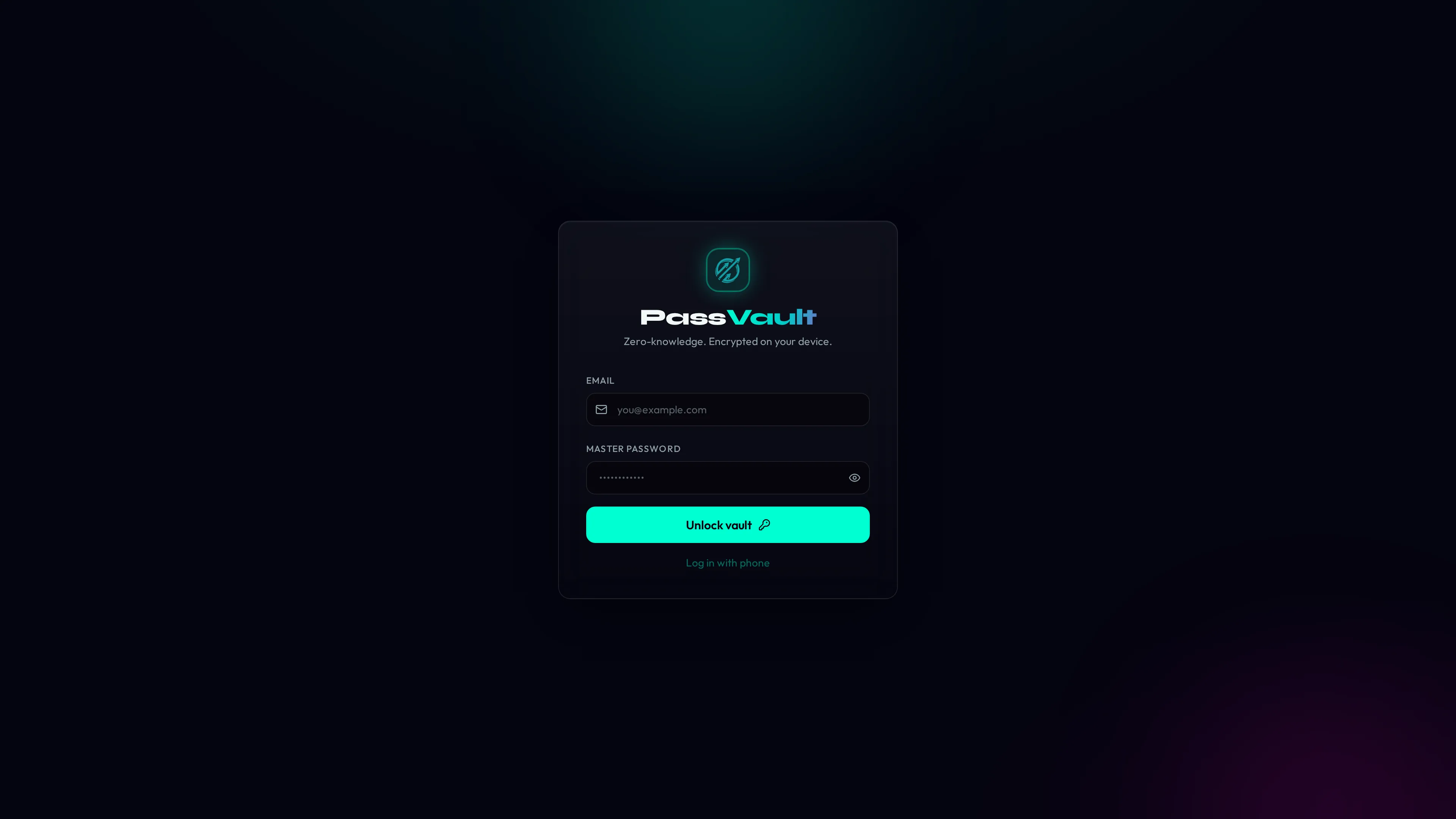 passvault: website by Bilal Studio
